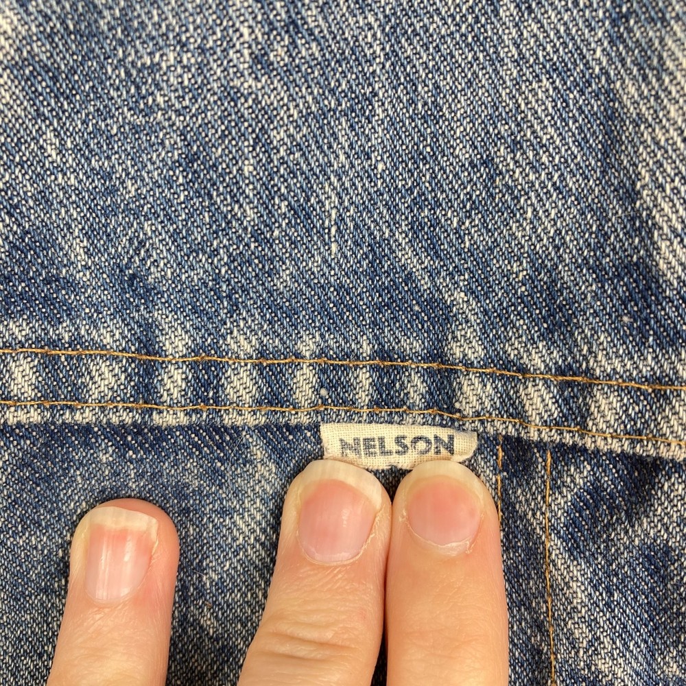 Vintage Blue Denim Sherpa Lined Vest - Picture 5 of 11